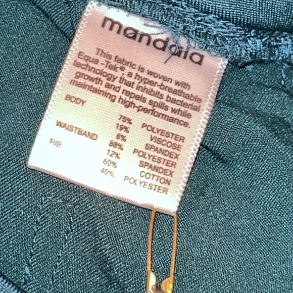 NWT Mandala Womens Caribbean Blue High Waist Jogger Scrub Pants XXS Petite - Picture 11 of 11